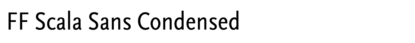 FF Scala Sans Condensed